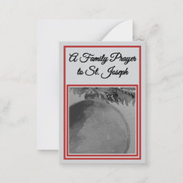 Tarjeta de oración familiar a San José