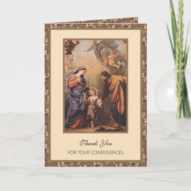 Tarjeta de oración familiar de agradecimiento por  (Anverso)