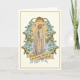 Tarjeta de oración fúnebre católica de la Virgen M