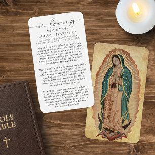 Tarjeta de oración fúnebre con foto de recuerdo am