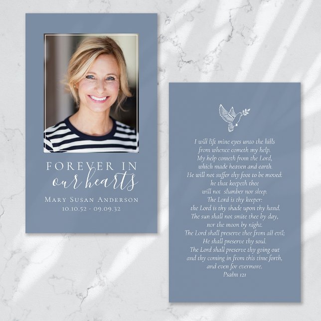 Tarjeta de oración fúnebre de foto para siempre en (Subido por el creador)