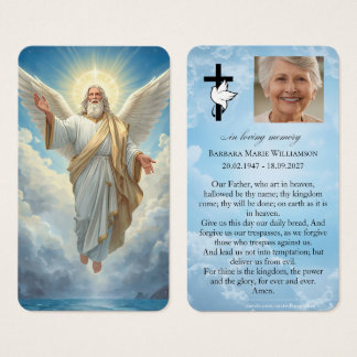 Tarjeta de oración fúnebre de Nuestro Padre