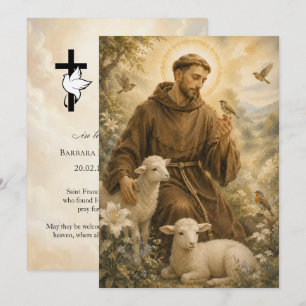 Tarjeta de oración fúnebre de San Francisco de 5x7