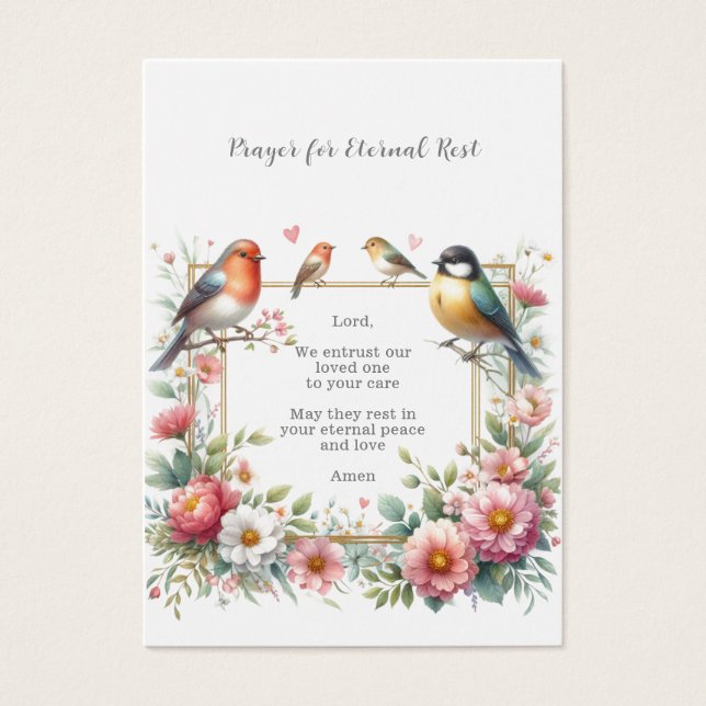 Tarjeta de oración fúnebre / memorial para el desc (Frente)