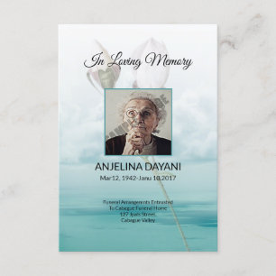 Tarjeta de oración funeraria