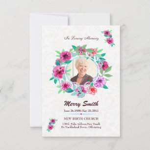 Tarjeta de oración funeraria