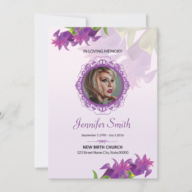 Tarjeta de oración funeraria (Anverso)