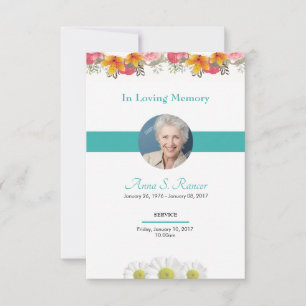 Tarjeta de oración funeraria