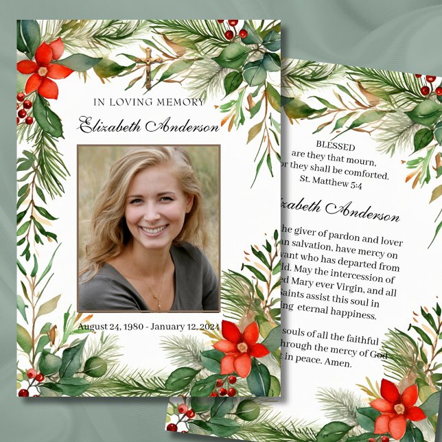 Tarjeta de oración funeraria católica en memoria a (Subido por el creador)