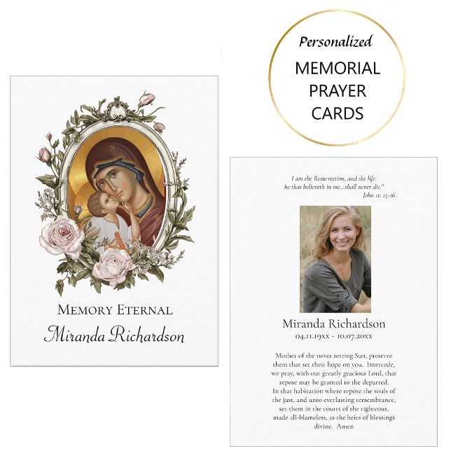 Tarjeta de oración funeraria de la floración de la (Subido por el creador)