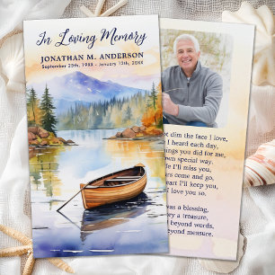 Tarjeta de oración funeraria de la foto del homena
