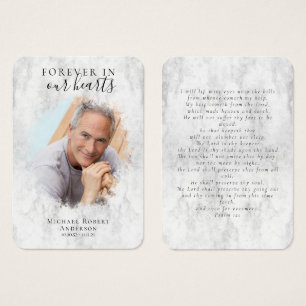Tarjeta de oración funeraria de Marble Photo