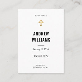 Tarjeta de oración funeraria en blanco y negro