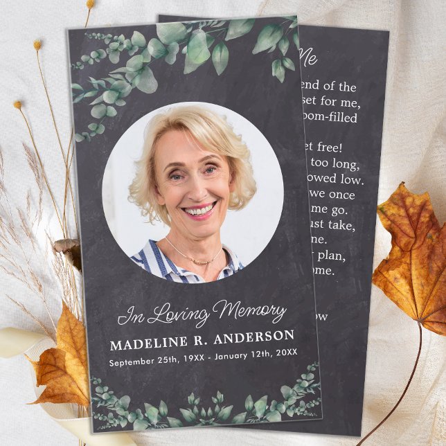 Tarjeta de oración funeraria Fotografía conmemorat (Subido por el creador)