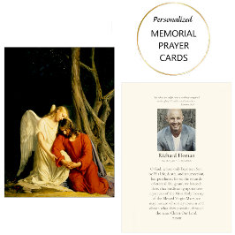 Tarjeta de oración funeraria fotográfica católica