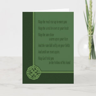 Tarjeta de oración irlandesa