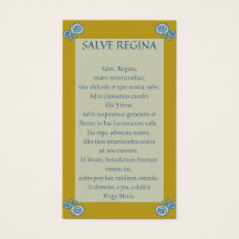 Tarjeta de Oración Latina Salve Regina