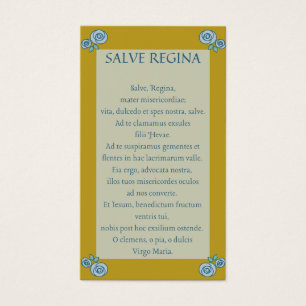 Tarjeta de Oración Latina Salve Regina