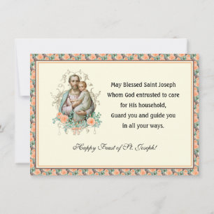 Tarjeta de oración Memorare de la Fiesta de San Jo