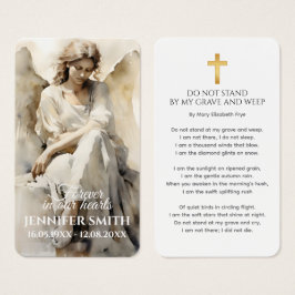 Tarjeta de oración memorial ángel Tarjeta de funer