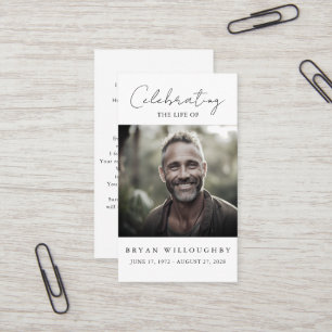 Tarjeta de oración moderna Minimalista en memoria