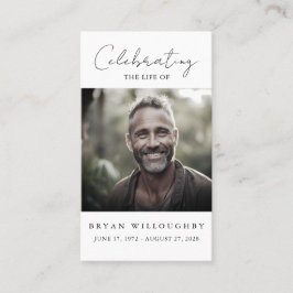 Tarjeta de oración moderna Minimalista en memoria 