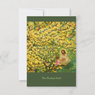 Tarjeta de oración Mustard Seed Parable
