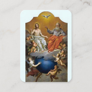 Tarjeta de oración Omnipotencia Patris Holy Trinit