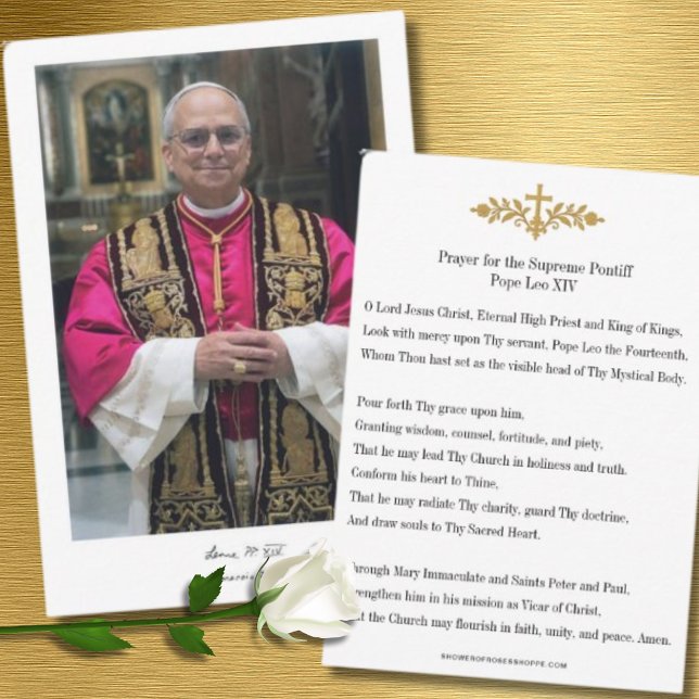 Tarjeta de oración para el Papa León XIV, Vicario  (Subido por el creador)