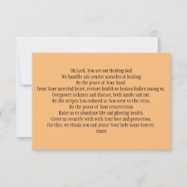 Tarjeta de oración para sanación y salud