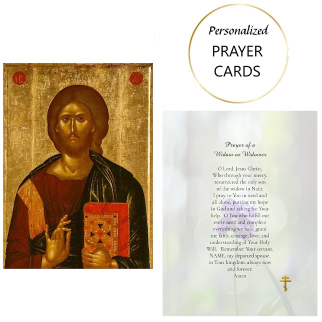 Tarjeta de oración para una viuda o viuda (Subido por el creador)