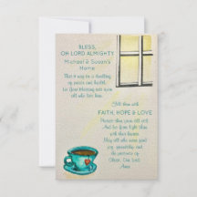 Tarjeta de Oración Personalizada Bendice Esta Casa
