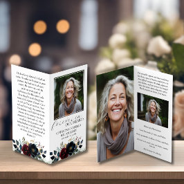 Tarjeta de oración plegaria floral de la Marina de