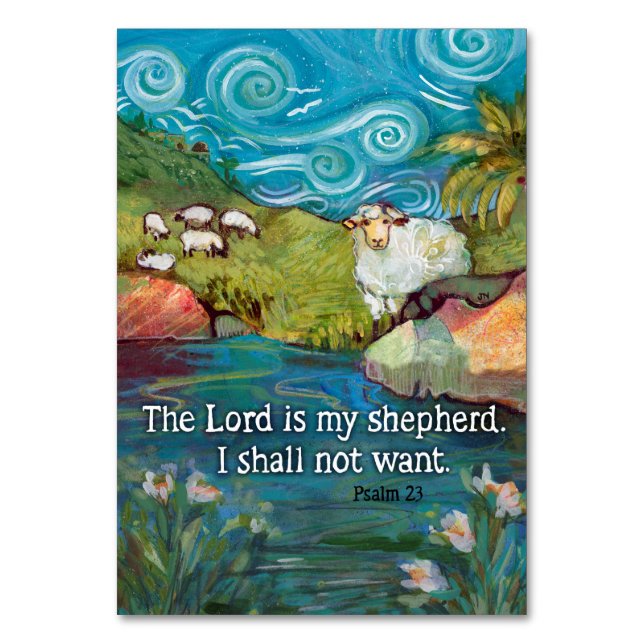 Tarjeta de oración Psalm 23 (Anverso)