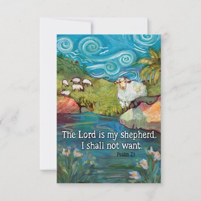 Tarjeta de oración Psalm 23 (Anverso)