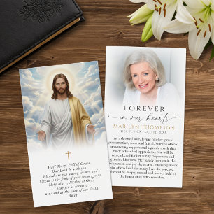Tarjeta de oración religiosa Ave María Jesús Funer