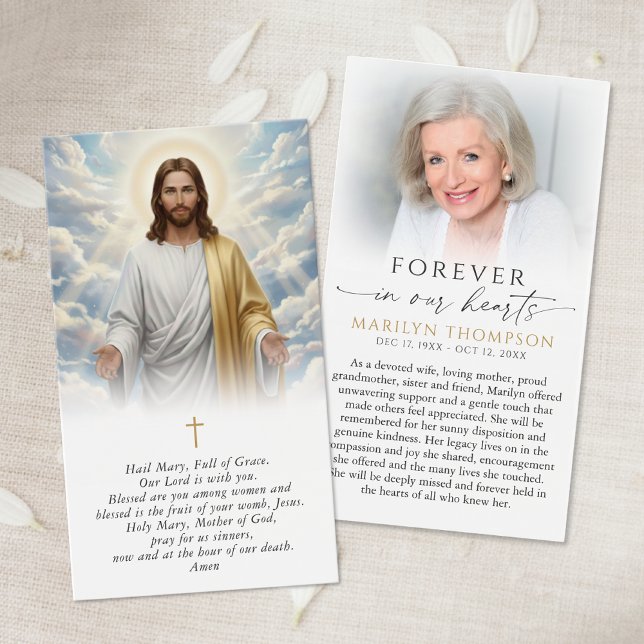 Tarjeta de oración religiosa Ave María Jesús Funer (Subido por el creador)