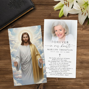 Tarjeta de oración religiosa del Señor Jesús