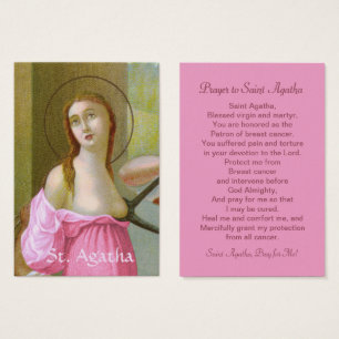 Tarjeta de oración Rosa St. Agatha (M 003)