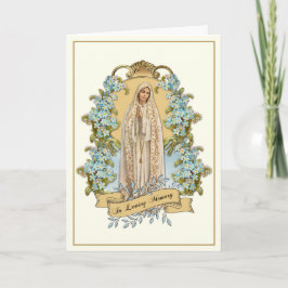 Tarjeta de Oración Sagrada de la Virgen María Fune