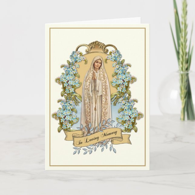 Tarjeta de Oración Sagrada de la Virgen María Fune (Anverso)