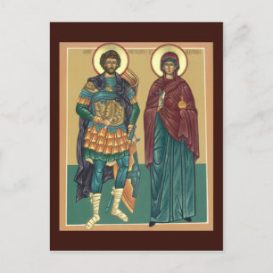 Tarjeta de oración Saints Anastasia y Chrysogonus