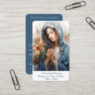 Tarjeta de Oración Santa María Católica de Acuarel