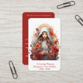 Tarjeta de Oración Santa María Católica Floral