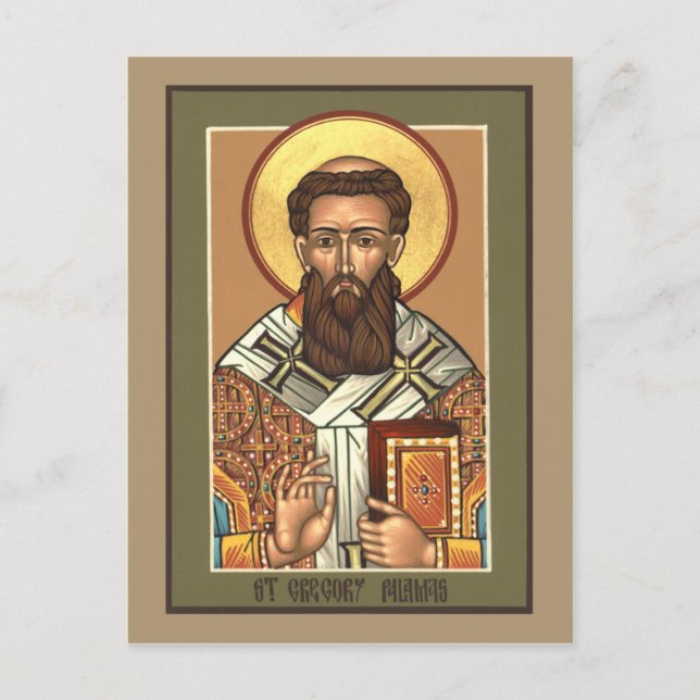 Tarjeta de oración St. Gregory Palamas (Anverso)