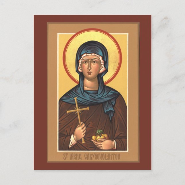 Tarjeta de oración St. Irene Chrysovolantou (Anverso)