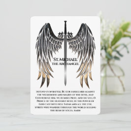 Tarjeta de Oración St. Michael para Protección