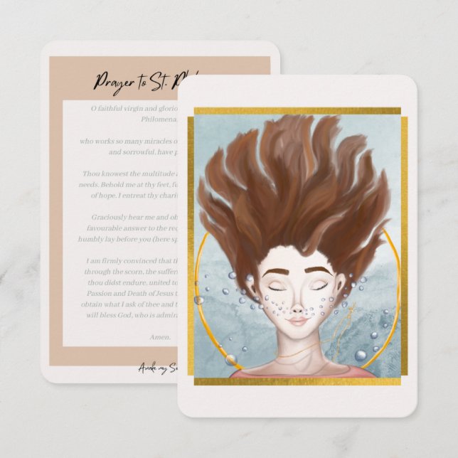 Tarjeta de Oración St. Philomena (Anverso / Reverso)