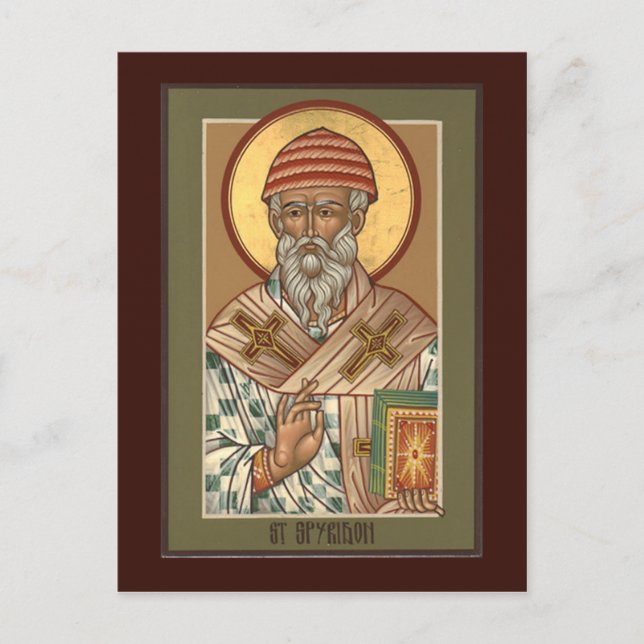 Tarjeta de oración St. Spyridon (Anverso)