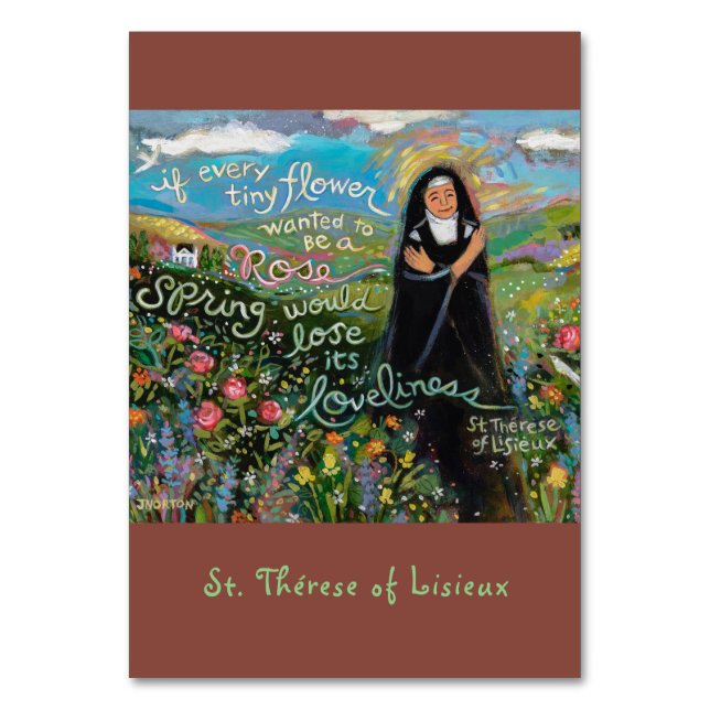 Tarjeta de oración St. Therese of Lisieux (Anverso)